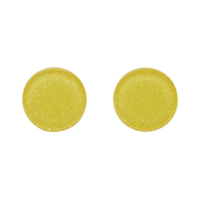 Erstwilder Essentials Circle Glitter Resin Stud Earrings - Yellow EE0004-SG6000
