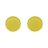 Circle Glitter Resin Stud Earrings - Yellow