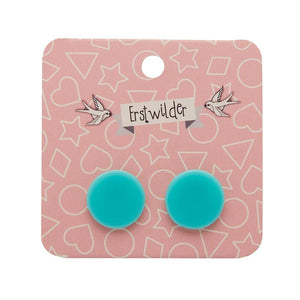 Erstwilder Essentials Circle Solid Resin Stud Earrings - Mint EE0004-SO4300