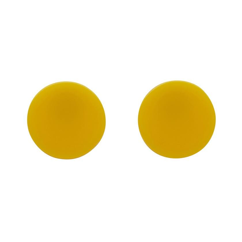 Erstwilder Essentials Circle Solid Resin Stud Earrings - Yellow EE0004-SO6000
