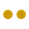 Circle Solid Resin Stud Earrings - Yellow