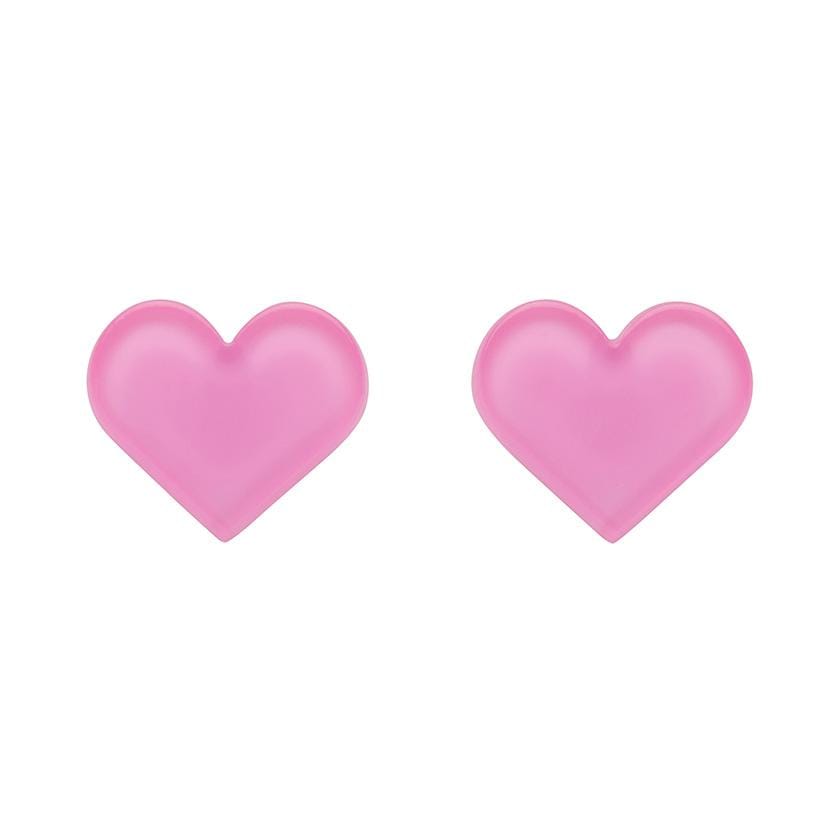 Erstwilder Essentials Heart Bubble Resin Stud Earrings - Pink EE0005-BU2000