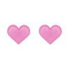 Heart Bubble Resin Stud Earrings - Pink