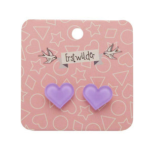 Erstwilder Essentials Heart Bubble Resin Stud Earrings - Lavender EE0005-BU5100