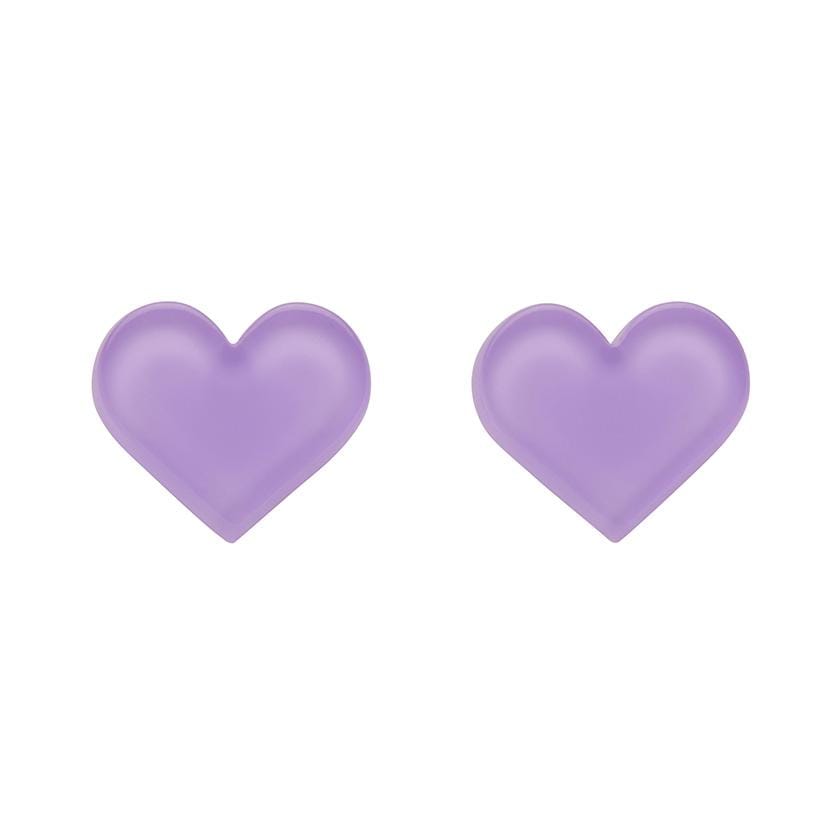 Erstwilder Essentials Heart Bubble Resin Stud Earrings - Lavender EE0005-BU5100