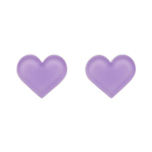 Erstwilder Essentials Heart Bubble Resin Stud Earrings - Lavender EE0005-BU5100