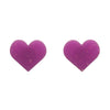 Erstwilder Essentials Heart Glitter Resin Stud Earrings - Purple EE0005-G5000