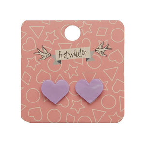 Erstwilder Essentials Heart Marble Resin Stud Earrings - Lavender EE0005-MA5100