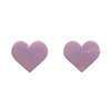Heart Marble Resin Stud Earrings - Lavender