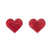 Erstwilder Essentials Heart Textured Resin Stud Earrings - Pink EE0005-RI2000