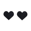Heart Textured Resin Stud Earrings - Black