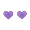 Heart Glitter Resin Stud Earrings - Lavender