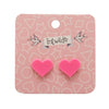 Erstwilder Essentials Heart Solid Resin Stud Earrings - Pink EE0005-SO2000