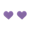 Heart Solid Resin Stud Earrings - Lavender