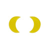 Crescent Moon Bubble Resin Stud Earrings - Yellow
