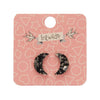 Erstwilder Essentials Crescent Moon Chunky Glitter Resin Stud Earrings - Gold EE0006-CG6500