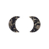 Erstwilder Essentials Crescent Moon Chunky Glitter Resin Stud Earrings - Gold EE0006-CG6500