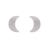 Erstwilder Essentials Crescent Moon Solid Glitter Resin Stud Earrings - White EE0006-G8000