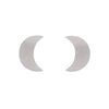 Crescent Moon Solid Glitter Resin Stud Earrings - White