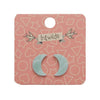Erstwilder Essentials Crescent Moon Marble Resin Stud Earrings - Mint EE0006-MA4300