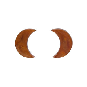 Erstwilder Essentials Crescent Moon Ripple Resin Stud Earrings - Gold EE0006-RI6500
