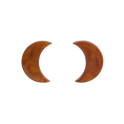 Erstwilder Essentials Crescent Moon Ripple Resin Stud Earrings - Gold EE0006-RI6500