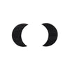 Erstwilder Essentials Crescent Moon Ripple Resin Stud Earrings - Black EE0006-RI7000