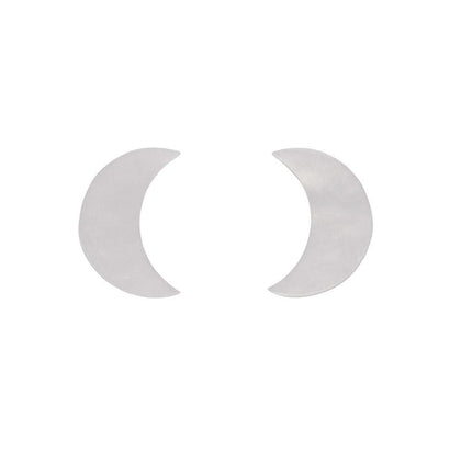 Erstwilder Essentials Crescent Moon Ripple Resin Stud Earrings - White EE0006-RI8000