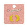 Erstwilder Essentials Crescent Moon Glitter Resin Stud Earrings - Yellow EE0006-SG6000