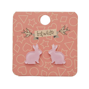 Erstwilder Essentials Bunny Bubble Resin Stud Earrings - Pink EE0007-BU2000