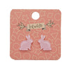 Bunny Bubble Resin Stud Earrings - Pink