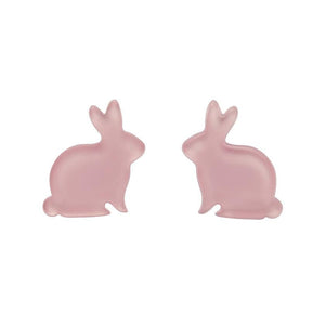 Erstwilder Essentials Bunny Bubble Resin Stud Earrings - Pink EE0007-BU2000