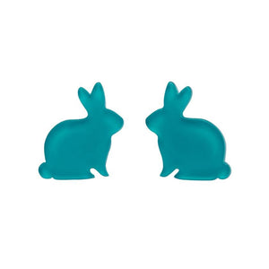 Erstwilder Essentials Bunny Bubble Resin Stud Earrings - Teal EE0007-BU4400