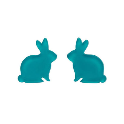 Erstwilder Essentials Bunny Bubble Resin Stud Earrings - Teal EE0007-BU4400