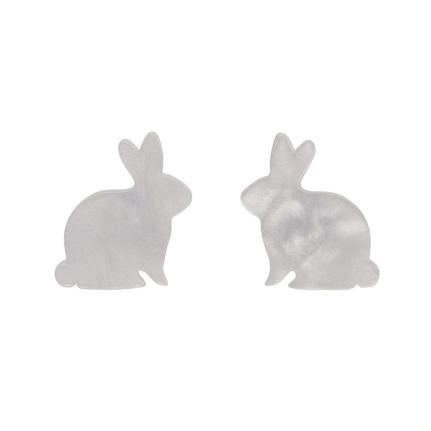 Erstwilder Essentials Bunny Ripple Resin Stud Earrings - White EE0007-RI8000