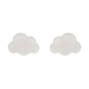 Erstwilder Essentials Cloud Glitter Resin Stud Earrings - White EE0008-SG8000