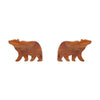 Erstwilder Essentials Bear Textured Resin Stud Earrings - Brown EE0009-RI9000