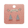 Erstwilder Essentials Tree Glitter Resin Stud Earrings - Silver EE0010-SG7200