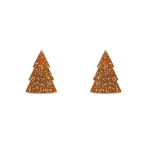 Erstwilder Essentials Tree Glitter Resin Stud Earrings - Gold EE0010-SG6500