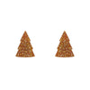Tree Glitter Resin Stud Earrings - Gold