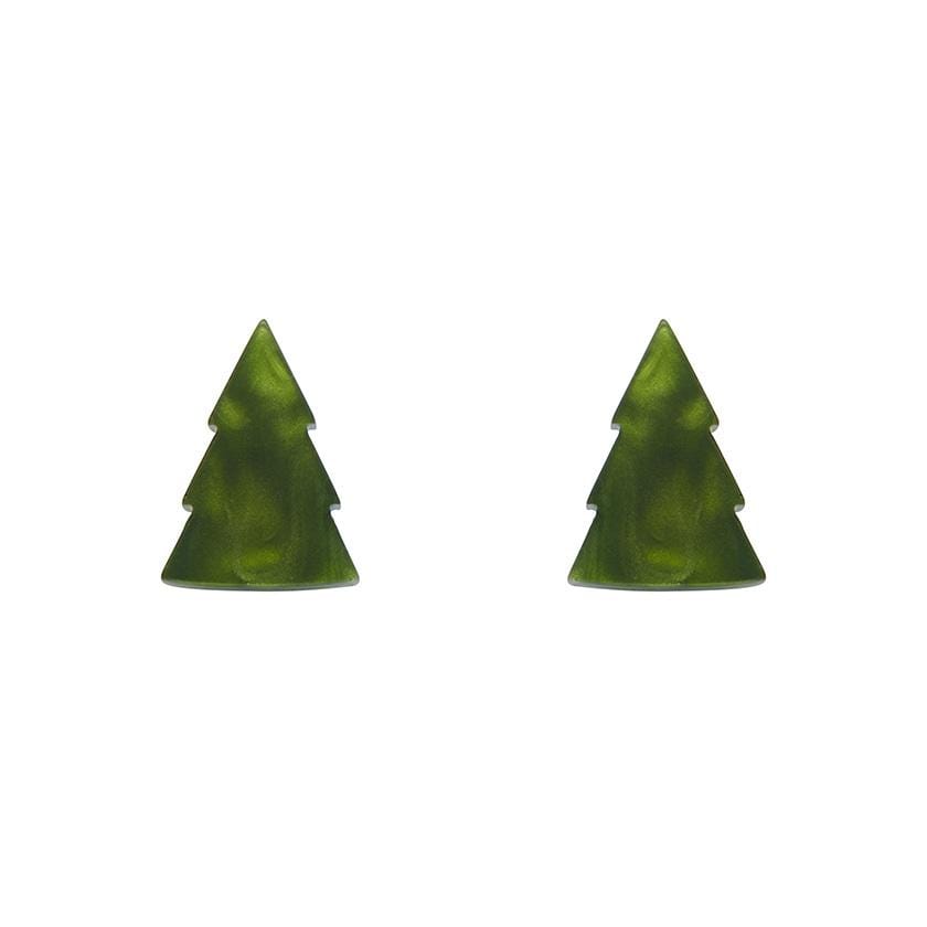 Erstwilder Essentials Tree Ripple Resin Stud Earrings - Green EE0010-RI4000