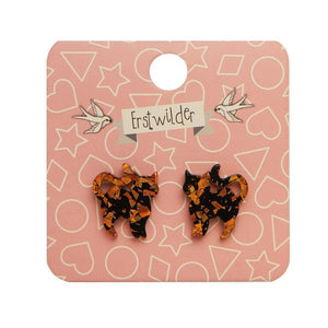 Erstwilder Essentials Cat Chunky Glitter Resin Stud Earrings - Orange EE0012-CG6100