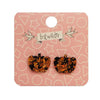 Erstwilder Essentials Pumpkin Chunky Glitter Resin Stud Earrings - Orange EE0013-CG6100