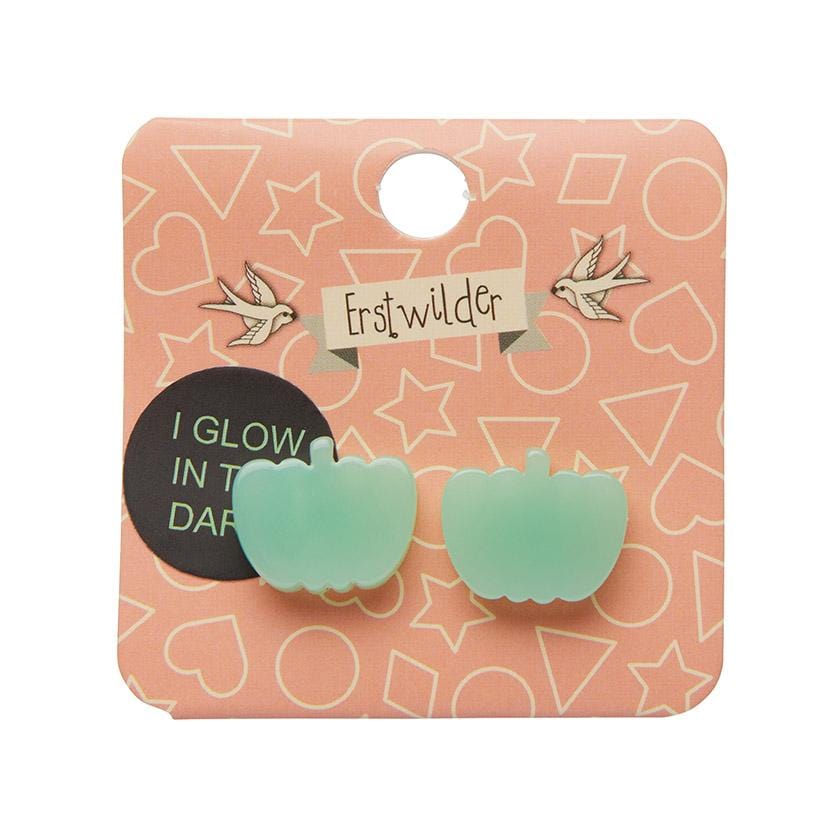 Erstwilder Essentials Pumpkin Glow in the Dark Resin Stud Earrings EE0013-GD8800