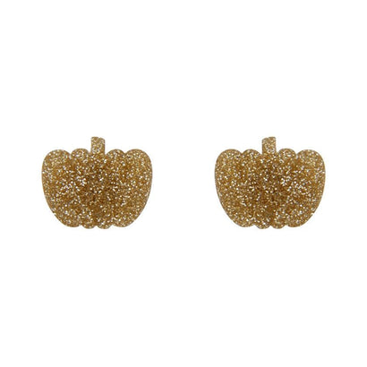 Erstwilder Essentials Pumpkin Glitter Resin Stud Earrings - Gold EE0013-SG6500