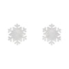 Snowflake - Ripple Resin Stud Earring - White