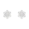 Snowflake - Ripple Resin Stud Earring - White