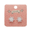 Erstwilder Essentials Snowflake - Ripple Resin Stud Earring - White EE0019-RI8000