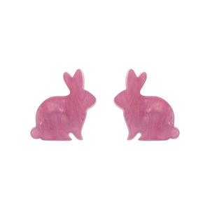 Erstwilder Essentials Bunny Ripple Resin Stud Earrings - Mauve EE0007-RI5300