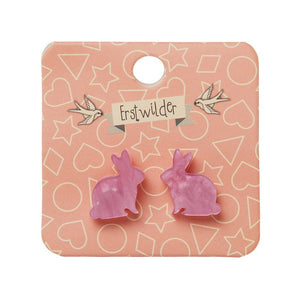 Erstwilder Essentials Bunny Ripple Resin Stud Earrings - Mauve EE0007-RI5300